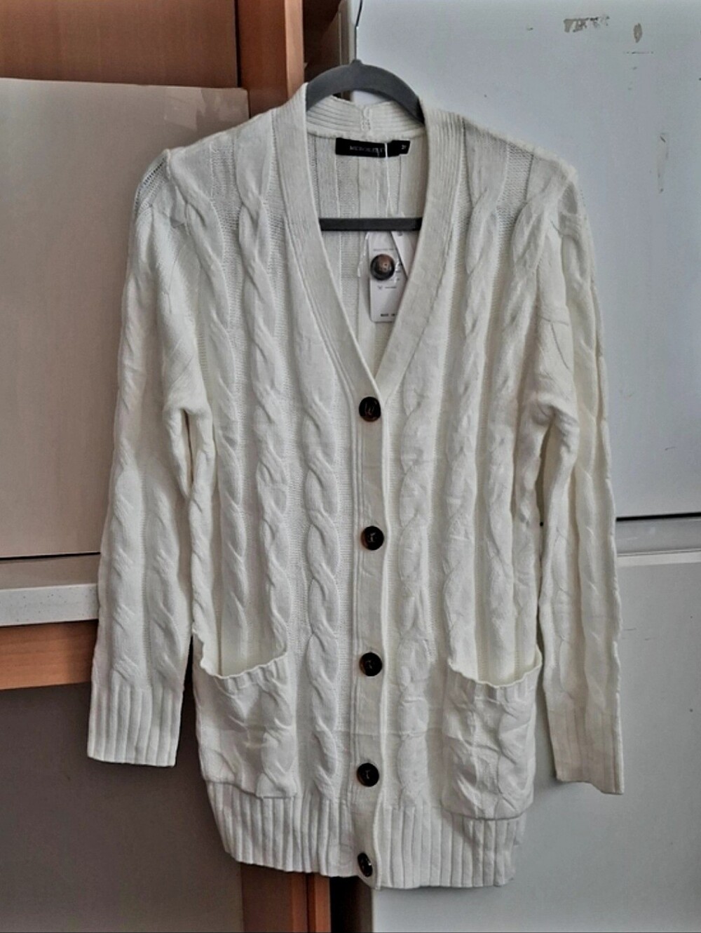 Merokeety Cable Knit Cardigan Sweater sz M